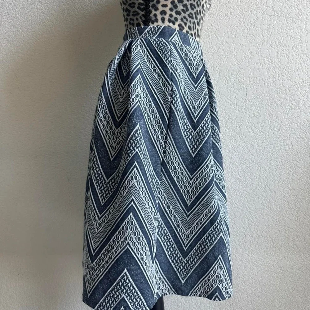 Joe B vintage blue and white midi skirt - Picture 2 of 6